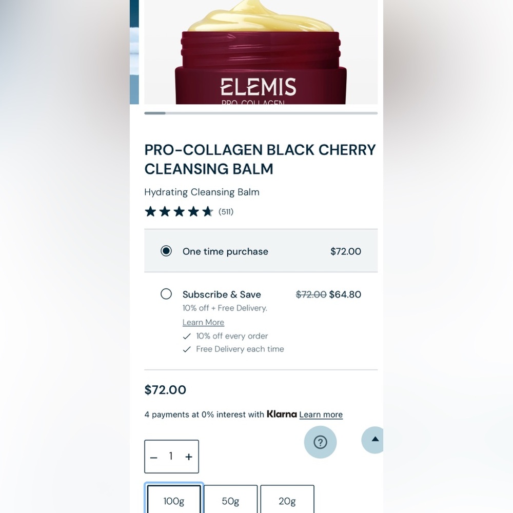 Elemis Pro-Collagen Black Cherry Cleansing Balm NEW 20g - Picture 2 of 3